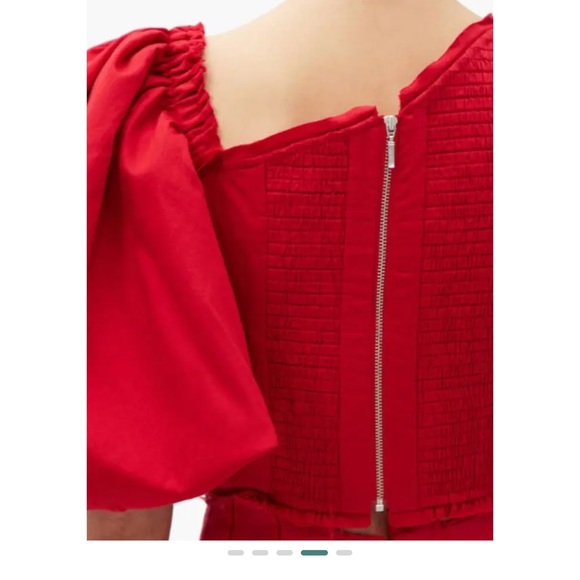 NWOT Aje Red Puff One Sleeve Top - Picture 9 of 13